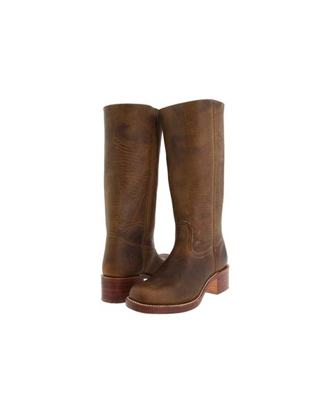 Frye Campus 14l Dark Brown Leather Cowboy Boots Lyst