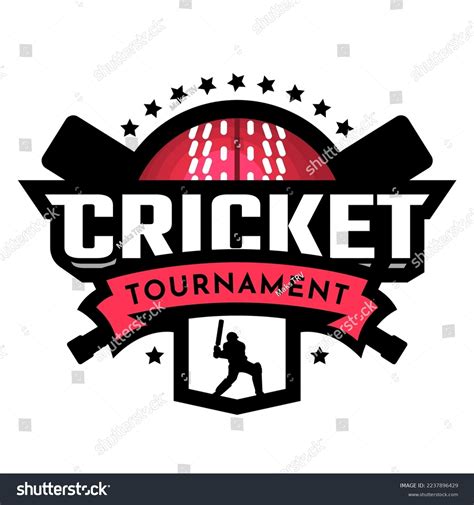 Cricket Tournament Sport Logo Emblem Stock Vector (Royalty Free ...