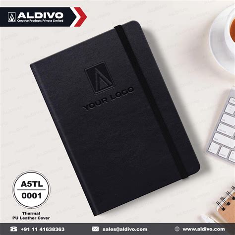 Black Leather Cover Hard Bound Corporate Diary Aldivo Diaries Diary