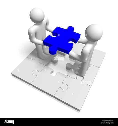 3D jigsaw puzzle illustration Stock Photo - Alamy