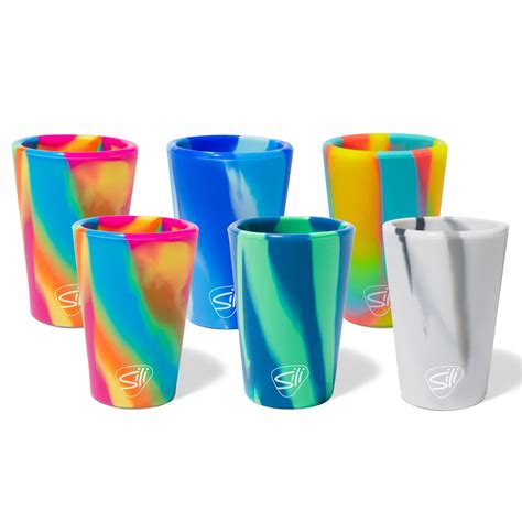 Silipint Silicone Shot Glass Set 6 Pack Sugar Rush Headwaters