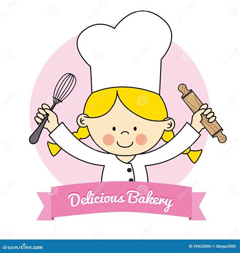 Chef Girl . Cartoon Vector | CartoonDealer.com #61431121