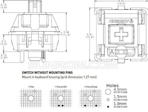 Cherry Mx Blue Switch Mx1a E1nn 6479 Sunrom Electronics