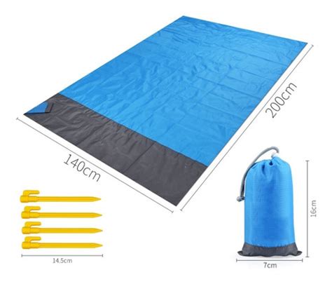 Alfombra Playa Manta Picnic Impermeable Anti Arena Camping Meses Sin