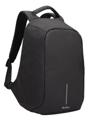 Mochila Para Notebook Anti Robo Impermeable Puerto Usb Negra Color