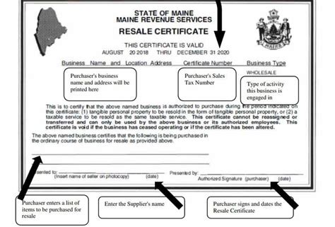 How to Get a Resale Certificate in Maine