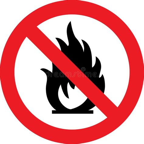 No fire sign stock vector. Illustration of forbidden - 14337754