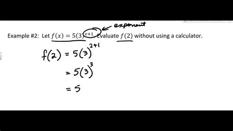 41c Evaluate An Exponential Function Youtube