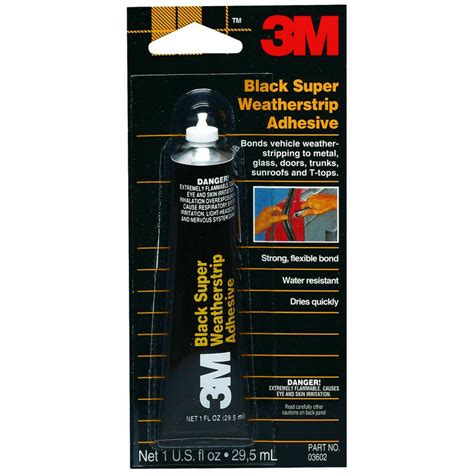 3m 03602 Black Super Weatherstrip Adhesive 1 Oz Tube Ebay