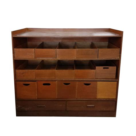 Storage Wooden Cabinet 2 Drawer 15 Boxes 140X45X122CM | HMR Shop N' Bid