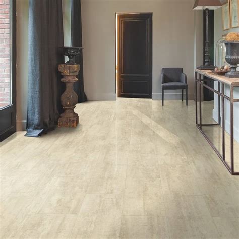 Quick Step Luxury Vinyl Tile Livyn Ambient Click Cream Travertin Amcl40046