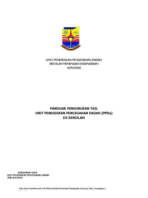 Panduan Pengurusan Fail Unit Pendidikan Pencegahan Dadah Pdf