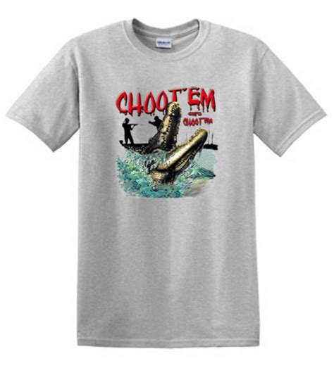 Shirt Patron Choot Em Swamp People Alligator Hunter S T Shirt Ash 1238 | Kitilan