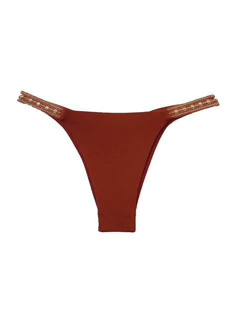 Vix Paula Hermanny Kendra Studded Bikini Bottom Camel Editorialist