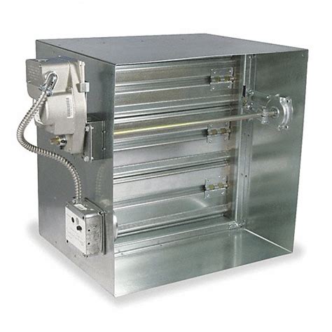 Dayton Motorized Fire Smoke Damper 7 3 4 In Actual Ht 7 3 4 In Actual Wd Square 3hgj9 3hgj9