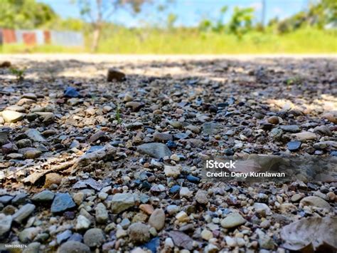 pebbles   side   road stock photo  image
