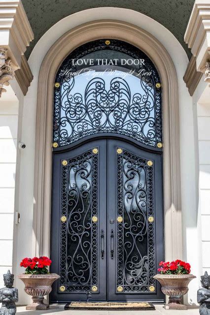 Double Entry Iron Door Wtransom Dallas By Love That Door Houzz Au