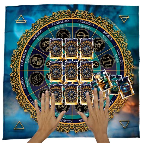 Toalha Para Tarot Baralho Cigano Roda Cigana Astrol Gica Mandala