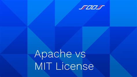 Apache vs MIT License Comparison - SOOS