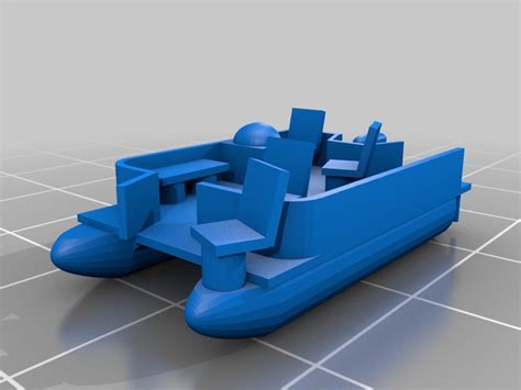 Free 3d File N Scale Pontoon Boat・3d Printer Design To Download・cults