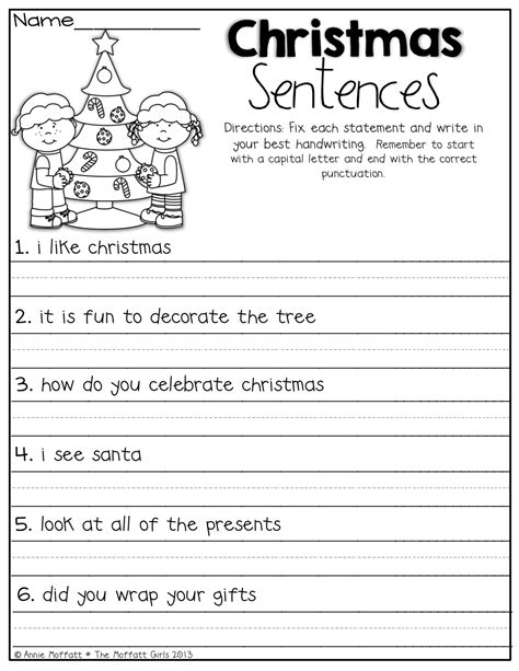 Second Grade Christmas Worksheets