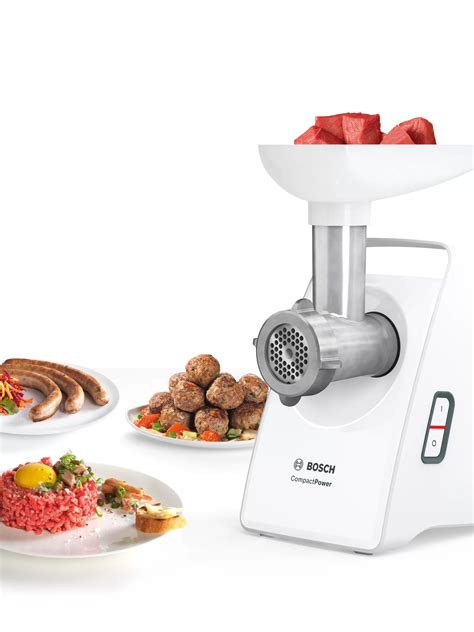 Bosch Compact Power Meat Grinder Watt Stainless Discs White