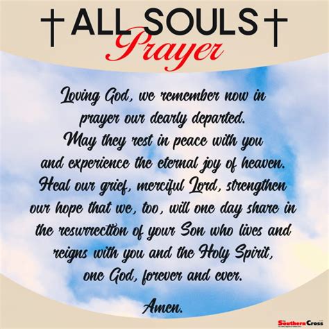 All Souls Day Prayer The Southern Cross