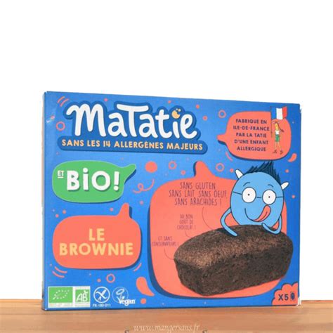 Le brownie tout choco Matatie à petit prix sans allergène c est ici