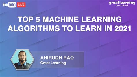 Top 5 Machine Learning Algorithms To Learn In 2021 Machine Learning