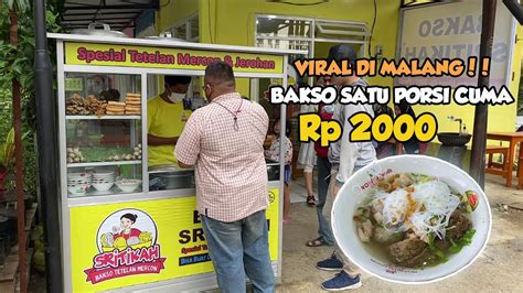 Viral Termurah Bakso Satu Porsi Seharga Parkir Motor Youtube