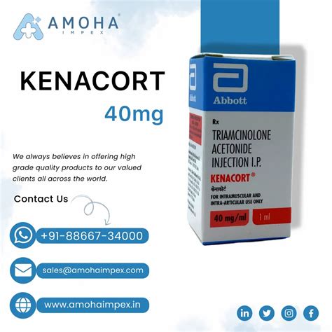 Kenacort Triamcinolone Mg Injection At Rs Vial Triamcinolone