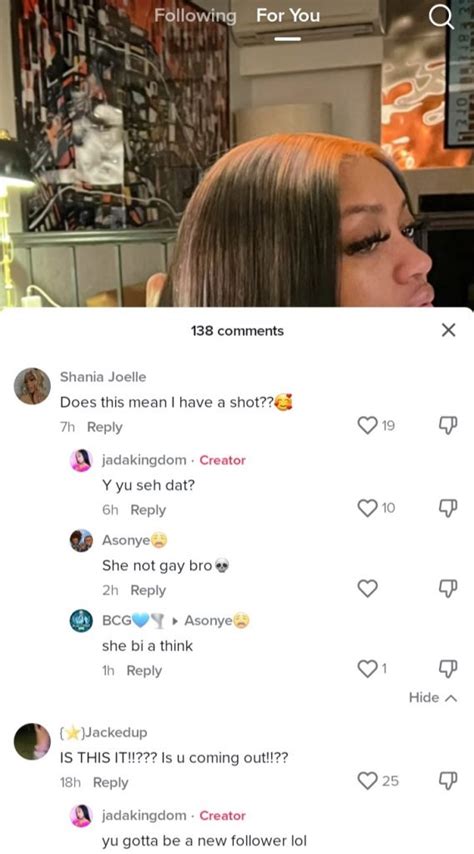 Jada Kingdom Posts Naked Picture On TikTok Fans Question If She Broke Up With Nas YARDHYPE