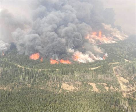 Canada Wildfires Burning In Northeast Region Of British Columbia