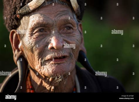 Former Headhunter Belonging To The Konyak Tribe Hongpoi Village Mon