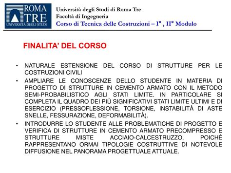 Ppt Universit Degli Studi Di Roma Tre Facolt Di Ingegneria Corso Di