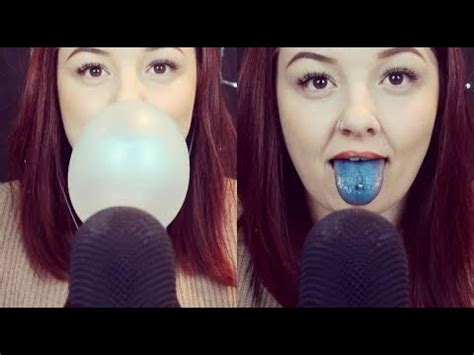 ASMR Intense Gum Chewing With Bubble Blowing YouTube