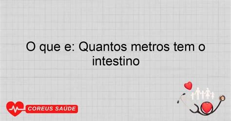 Quanto Metros De Intestino Temos - O Que é: Quantos Metros Tem O Intestino