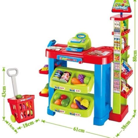 Kids Supermarket Playset Toys Home Supermarket Play Set for Kids – Quickee