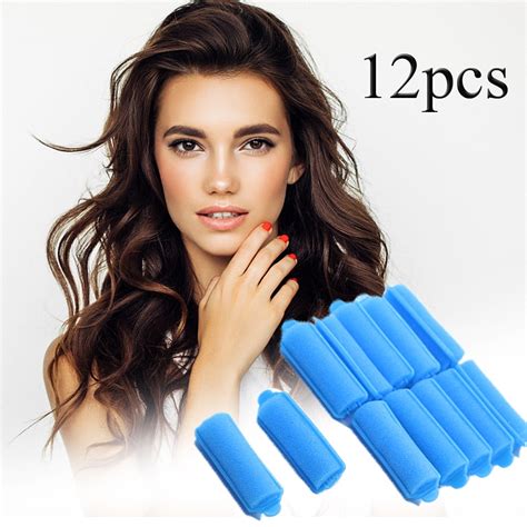 Linashi 12pcs Magic Hair Styling Rollers Curlers Twist Sponge Foam