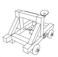 Labeled Catapult Diagram Parts Sketch Coloring Page