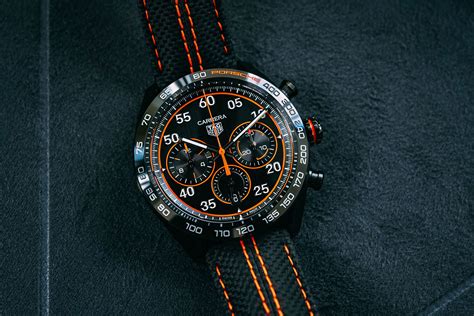 Hands On Debut Tag Heuer Carrera Chronograph X Porsche Orange Racing