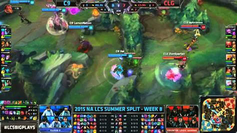 Cloud Vs Counter Logic Gaming League Of Legends Na Lcs Summer