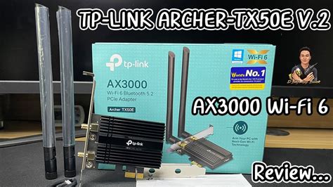 รวว TP LINK ARCHER TX50E V 2 AX3000 Wi Fi 6 Bluetooth 5 0 PCIe