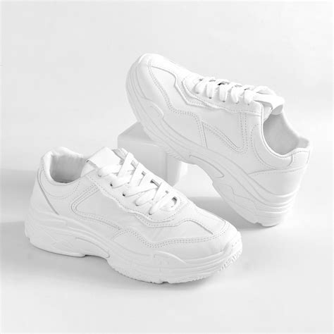 Jual PVN Jimin Sepatu Sneakers Wanita Korea Casual Sport Shoes Putih