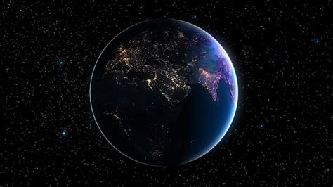 Premium AI Image | Beautifull Planet Earth in the Night Sky Full of Stars