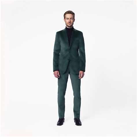 Greenwich Wide Corduroy Hunter Green Suit