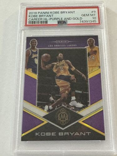 Panini Kobe Bryant Career Highlights Psa Purple Gold