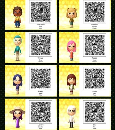 Harry Potter Mii Qr Codes