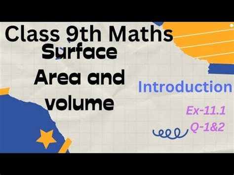 Class 9th Maths Chapter 11 Surface Area And Volume Ex 11 1 Q 1 2