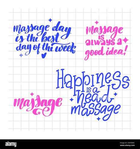 Massage Lettering Set Handwritten Stock Lettering Typography Stock Vector Image And Art Alamy